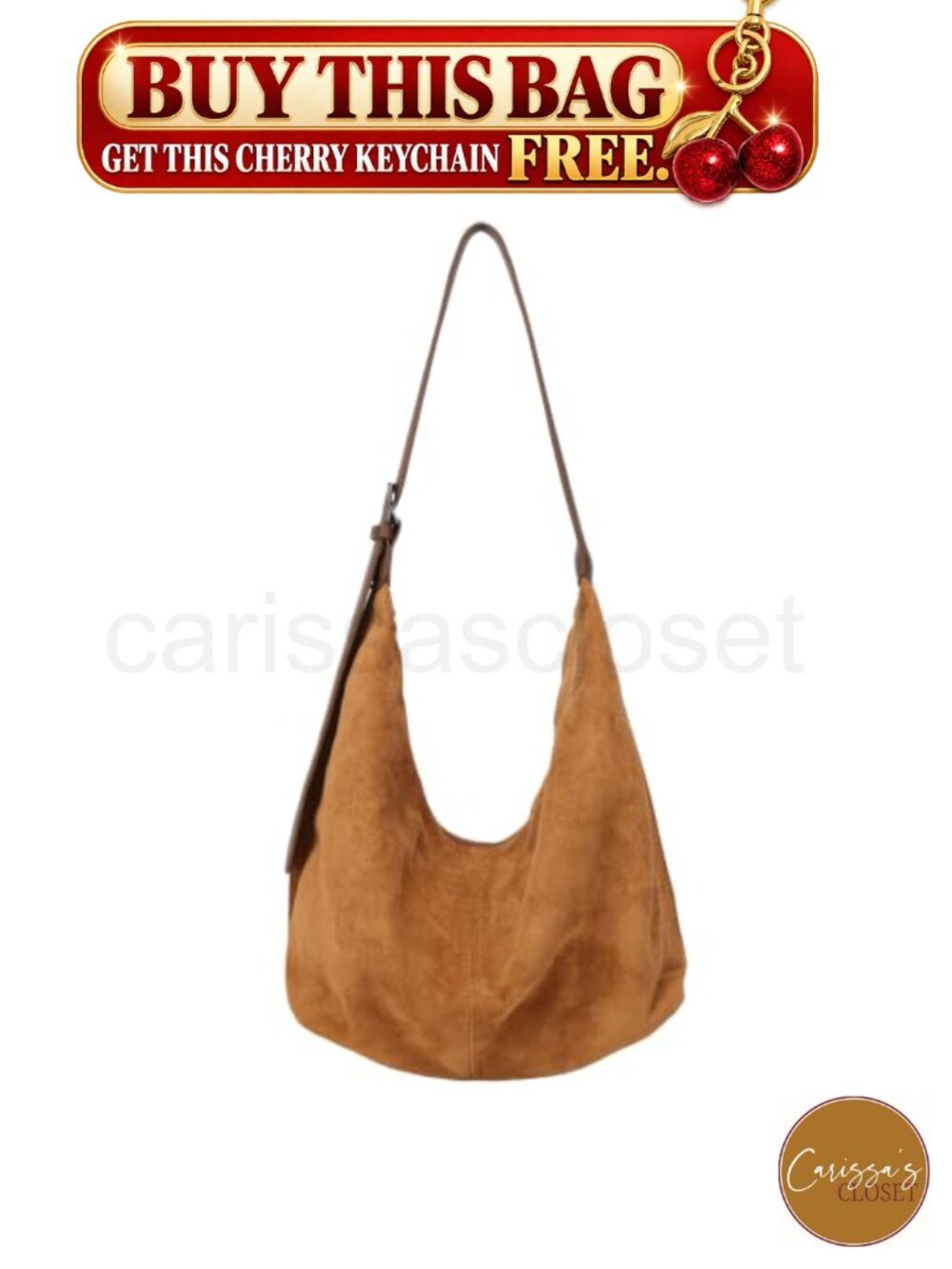 ✨ Slouchy Faux Suede Hobo Bag for Women Adjustable Crossbody Shoulder Purse